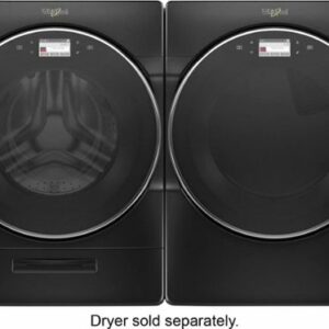 Whirlpool - 5.0 Cu. Ft. High Efficiency Stackable Smart Front Load Washer with Steam and Load & Go XL Dispenser - Black Shadow