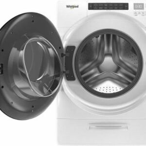 Whirlpool - 4.5 Cu. Ft. High Efficiency Stackable Front Load Washer with Steam and Load & Go XL Dispenser - White