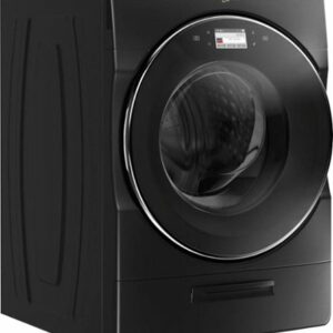 Whirlpool - 7.4 Cu. Ft. Stackable Smart Electric Dryer with Steam and Wrinkle Shield Plus Option - Black Shadow