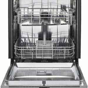 Whirlpool - 24" Front Control Built-In Dishwasher with Stainless Steel Tub - Custom Panel Ready