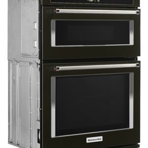 KitchenAid - Smart Oven+ 30" Single Electric Convection Wall Oven with Built-In Microwave - Black Stainless Steel