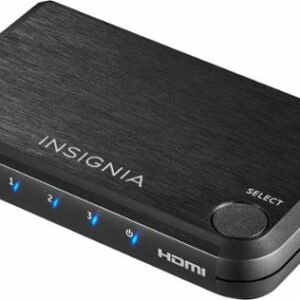 Insignia™ - 3-Port HDMI Switch with 4K 60Hz and HDR Pass-Through - Black