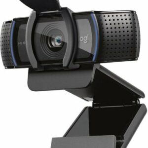 Logitech - C920s Pro 1080 Webcam with Privacy Shutter - Black