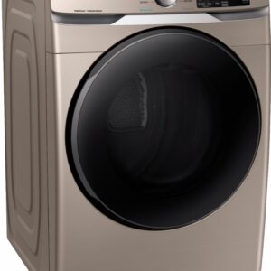 Samsung - 7.5 Cu. Ft. Stackable Gas Dryer with Steam and Sensor Dry - Champagne