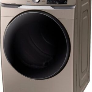 Samsung - 7.5 Cu. Ft. Stackable Gas Dryer with Steam and Sensor Dry - Champagne