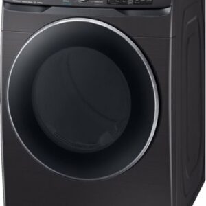 Samsung - 7.5 Cu. Ft. Stackable Smart Electric Dryer with Steam and Sensor Dry - Black Stainless Steel