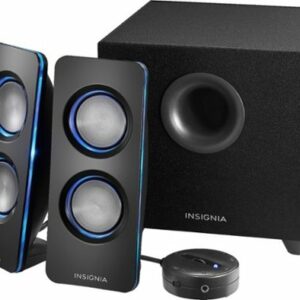 Insignia™ - 2.1 Bluetooth Lighted Speaker System (3-Piece) - Black