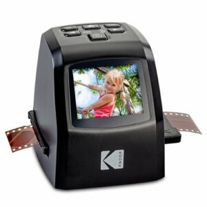 Kodak - Mini Digital Film & Slide Scanner – Converts Film Negatives & Slides to 22 Megapixel JPEG Images – 2.4 LCD Screen - Black