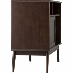 Simpli Home - Draper Mid Century TV Cabinet for Most TVs Up to 60" - Medium Auburn Brown