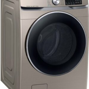 Samsung - 4.5 Cu. Ft. High Efficiency Stackable Smart Front Load Washer with Steam and Super Speed - Champagne