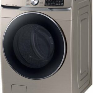 Samsung - 4.5 Cu. Ft. High Efficiency Stackable Smart Front Load Washer with Steam and Super Speed - Champagne