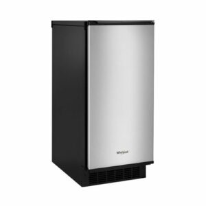 Whirlpool - 15" 50-Lb. Freestanding Icemaker - Stainless Steel