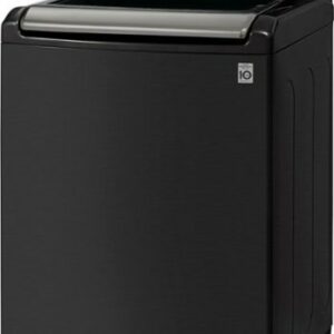 LG - 5.5 Cu. Ft. High-Efficiency Smart Top Load Washer with Steam and TurboWash3D Technology - Black Steel