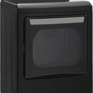 LG - 7.3 Cu. Ft. Smart Electric Dryer with Steam and Sensor Dry - Black Steel