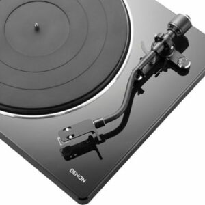 Denon DP-400 Semi-Automatic Analog Turntable with Speed Auto Sensor, Supports 33 1/3, 45, 78 RPM (Vintage) Speeds - Black