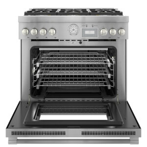 Thermador - ProGrand 5.7 Cu. Ft.  Freestanding Gas Convection Range with Self-Cleaning and 6 Burners - Stainless Steel