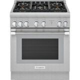 Thermador - Professional Series 4.4 Cu. Ft. Freestanding Dual Fuel Convection Range with Self-Cleaning and 5 Star Burners - Stainless Steel