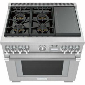 Thermador - ProGrand 5.7 Cu. Ft. Freestanding Dual Fuel LP Convection Range with  Self-Cleaning - Stainless Steel