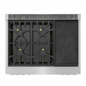 Thermador - ProGrand 5.7 Cu. Ft. Freestanding Dual Fuel LP Convection Range with  Self-Cleaning - Stainless Steel