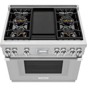 Thermador - ProHarmony 5 Cu. Ft. Freestanding Dual Fuel LP Convection Range with Self-Cleaning - Stainless Steel