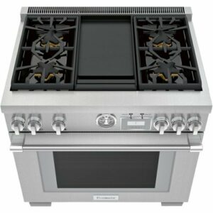 Thermador - ProGrand 5.5 Cu. Ft. Freestanding Gas Convection Range with Self-Cleaning - Stainless Steel