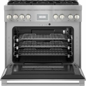 Thermador - ProHarmony 5 Cu. Ft. Freestanding Dual Fuel Convection Range with Self-Cleaning and 6 Star Burners - Stainless Steel