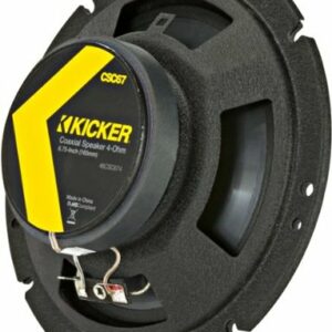 KICKER - CS Series 6-3/4" 2-Way Car Speakers with Polypropylene Cones (Pair) - Yellow/Black