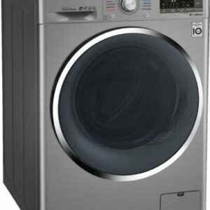 LG - 2.3 Cu. Ft. High-Efficiency Smart Front-Load Washer and Electric Dryer Combo with Steam and 6Motion Technology - Graphite Steel