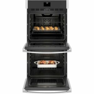 GE - 27" Built-In Double Electric Convection Wall Oven - Stainless Steel