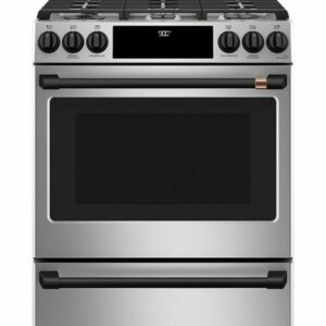 Café - 5.7 Cu. Ft. Self-Cleaning Slide-In Dual Fuel Convection Range - Stainless Steel