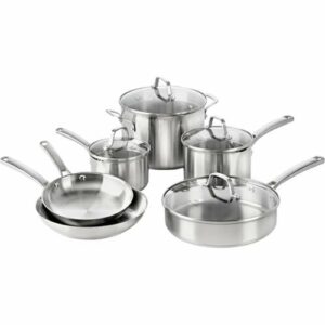 Calphalon - Classic 10-Piece Cookware Set - Stainless Steel