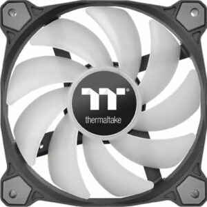 Thermaltake - Pure Plus 12 LED RGB Radiator Fan TT Premium Edition 120mm Case Cooling Fan Kit with RGB Lighting (3-Pack) - Black