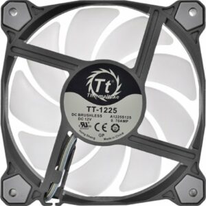 Thermaltake - Pure Plus 12 LED RGB Radiator Fan TT Premium Edition 120mm Case Cooling Fan Kit with RGB Lighting (3-Pack) - Black