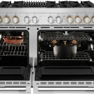 JennAir - RISE 6.3 Cu. Ft. Self-Cleaning Freestanding Dual Fuel Convection Range - Stainless Steel