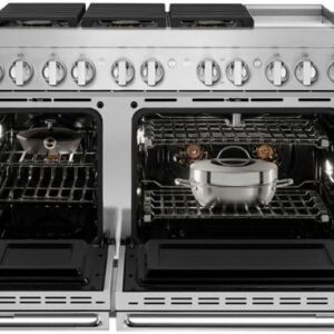 JennAir - NOIR 6.3 Cu. Ft. Self-Cleaning Freestanding Dual Fuel Convection Range - Stainless Steel