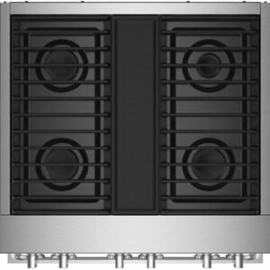 JennAir - NOIR 4.1 Cu. Ft. Self-Cleaning Freestanding Dual Fuel Convection Range - Floating Black Glass