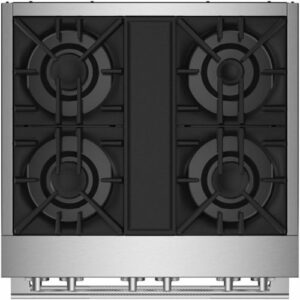 JennAir - RISE 4.1 Cu. Ft. Self-Cleaning Freestanding Dual Fuel Convection Range - Stainless Steel