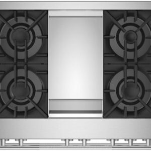 JennAir - RISE 5.1 Cu. Ft. Self-Cleaning Freestanding Gas Convection Range - Stainless Steel