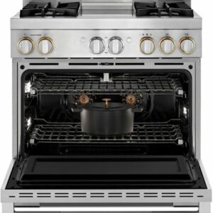 JennAir - RISE 5.1 Cu. Ft. Self-Cleaning Freestanding Gas Convection Range - Stainless Steel