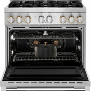 JennAir - RISE 5.1 Cu. Ft. Self-Cleaning Freestanding Gas Convection Range - Stainless Steel