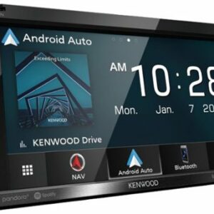 Kenwood - 6.8" - Android Auto/Apple® CarPlay™ - Built-in Navigation - Bluetooth - In-Dash Digital Media Receiver - Black