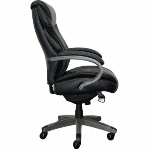 La-Z-Boy - Hyland Bonded Leather & Memory Foam Executive Chair - Gray/Black