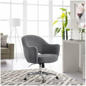 Serta - Valetta Fabric Home Office Chair - Gray/Chrome