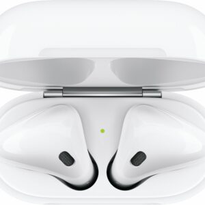 Apple - Geek Squad Certified Refurbished AirPods with Charging Case (2nd generation) - White