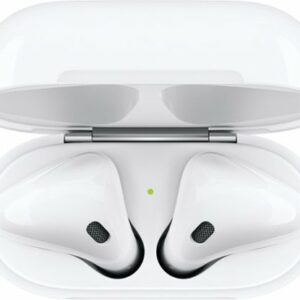 Apple - Geek Squad Certified Refurbished AirPods with Charging Case (2nd generation) - White