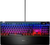 SteelSeries - Apex Pro Full Size Wired Mechanical OmniPoint Adjustable Actuation Switch Gaming Keyboard with RGB Backlighting - Black