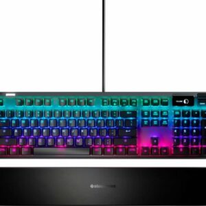 SteelSeries - Apex 7 Full Size Wired Mechanical Red Linear Switch Gaming Keyboard with RGB Backlighting - Black