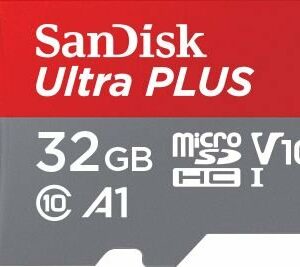 SanDisk - Ultra PLUS 32GB microSDHC UHS-I Memory Card