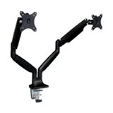 Mount-It! - Full Motion Dual Monitor Desk Mount With Gas Spring Arms - Black