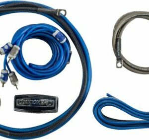 KICKER - C-Series 8AWG 2-Channel Amplifier Power Kit - Gray/Blue